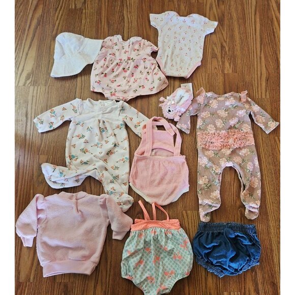Girls Clothes Lot Sz 3M 3-6 Mos 10pc Baby Swimsuit Absorba Laura Ashley Dress - Picture 1 of 15